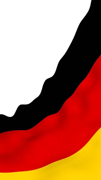 Flag of Germany. Wide format 3D illustration. State symbol of the Federal Republic of Germany. 3D rendering — Stock Photo, Image