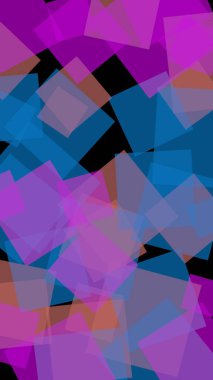 Koyu arkaplanda çok renkli yarı şeffaf altıgenler. Dikey görüntü yönlendirmesi. 3B illüstrasyon