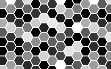 Degrade rengi olan beyaz petek. Biyometrik geometri. 3d illüstrasyon