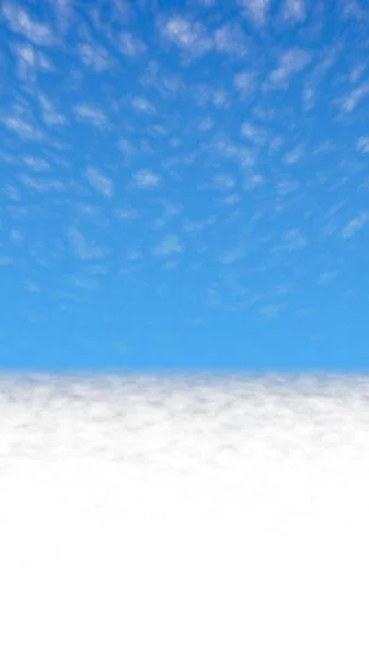 Fondo cielo azul con nubes blancas. Nubes blancas cúmulos en el cielo azul claro en la mañana. Ilustración 3D — Foto de Stock