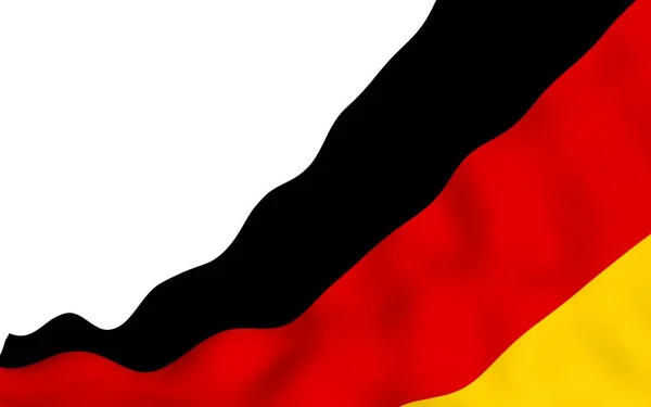 Bandera de Alemania. Ilustración 3D de gran formato. Símbolo estatal de la República Federal de Alemania. Renderizado 3D —  Fotos de Stock