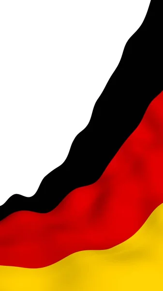 Flag of Germany. Wide format 3D illustration. State symbol of the Federal Republic of Germany. 3D rendering — Stock Photo, Image