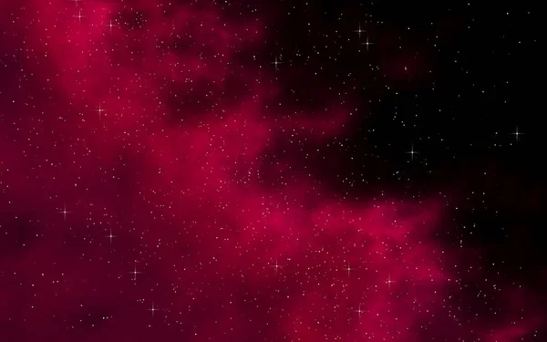 화려하고 아름다운 공간 배경입니다. 우주. 별이 빛나는 우주 질감. 템플릿, 빨간색 배경. 3D 일러스트레이션 — 스톡 사진