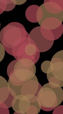 Koyu bir arka plan üzerinde çok renkli yarı saydam daireler. 3d illüstrasyon