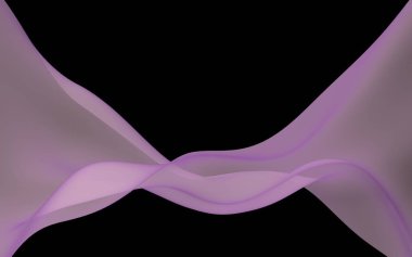 Soyut ışık kırmızı dalga. Koyu arka plan üzerinde parlak açık kırmızı şerit. Soyut kırmızı duman. Açık kırmızı atkı. Raster hava arka planı. 3d illüstrasyon