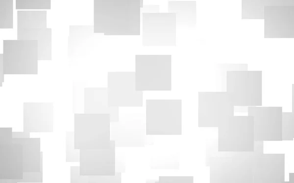 Bílé abstraktní pozadí. Mlhavé pozadí s šedými čtverci. 3D ilustrace — Stock fotografie