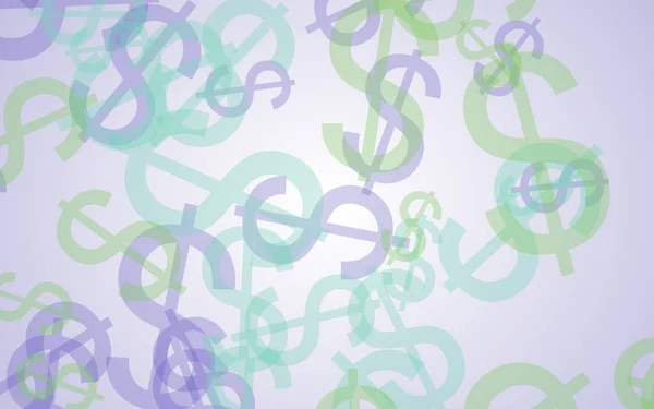 Signos de dólar translúcidos multicolores sobre fondo blanco. Ilustración 3D —  Fotos de Stock