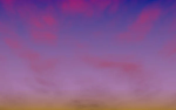 Nubes rosadas cúmulos en el cielo púrpura al atardecer. Grupo abstracto de nubes por la noche. Ilustración 3D — Foto de Stock