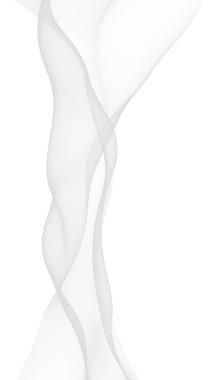 Beyaz soyut arka plan. Dalgalanan beyaz eşarp. Rüzgâr gibi esiyor. 3B illüstrasyon