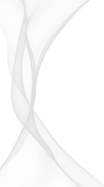 Beyaz soyut arka plan. Dalgalanan beyaz eşarp. Rüzgâr gibi esiyor. 3B illüstrasyon