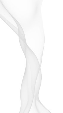 Beyaz soyut arka plan. Dalgalanan beyaz eşarp. Rüzgâr gibi esiyor. 3B illüstrasyon