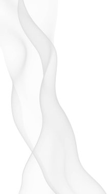 Beyaz soyut arka plan. Dalgalanan beyaz eşarp. Rüzgâr gibi esiyor. 3B illüstrasyon