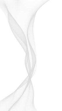 Beyaz soyut arka plan. Dalgalanan beyaz eşarp. Rüzgâr gibi esiyor. 3B illüstrasyon