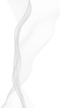 Beyaz soyut arka plan. Dalgalanan beyaz eşarp. Rüzgâr gibi esiyor. 3B illüstrasyon