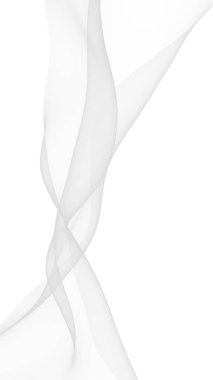 Beyaz soyut arka plan. Dalgalanan beyaz eşarp. Rüzgâr gibi esiyor. 3B illüstrasyon