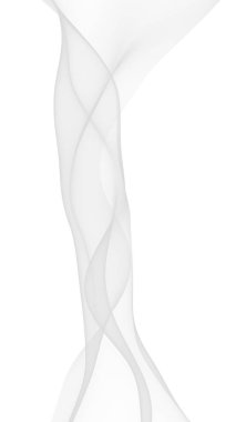 Beyaz soyut arka plan. Dalgalanan beyaz eşarp. Rüzgâr gibi esiyor. 3B illüstrasyon