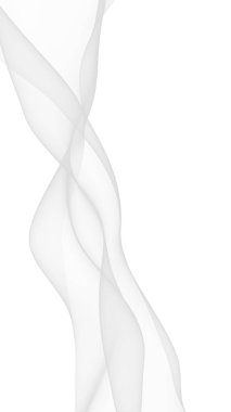 Beyaz soyut arka plan. Dalgalanan beyaz eşarp. Rüzgâr gibi esiyor. 3B illüstrasyon
