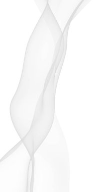 Beyaz soyut arka plan. Dalgalanan beyaz eşarp. Rüzgâr gibi esiyor. 3B illüstrasyon