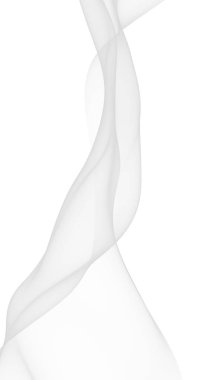 Beyaz soyut arka plan. Dalgalanan beyaz eşarp. Rüzgâr gibi esiyor. 3B illüstrasyon