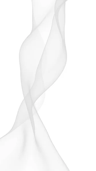 白色的抽象背景。飘飘然的白色围巾。在风中摇曳着白色的绒毛。3D插图 — 图库照片