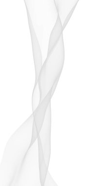 Beyaz soyut arka plan. Dalgalanan beyaz eşarp. Rüzgâr gibi esiyor. 3B illüstrasyon