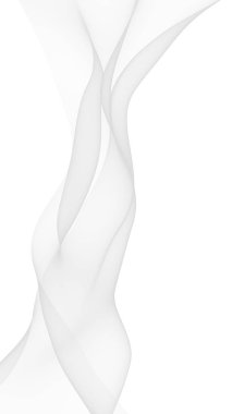 Beyaz soyut arka plan. Dalgalanan beyaz eşarp. Rüzgâr gibi esiyor. 3B illüstrasyon