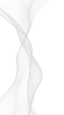 Beyaz soyut arka plan. Dalgalanan beyaz eşarp. Rüzgâr gibi esiyor. 3B illüstrasyon