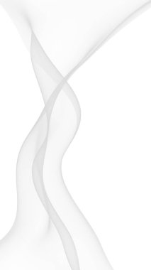 Beyaz soyut arka plan. Dalgalanan beyaz eşarp. Rüzgâr gibi esiyor. 3B illüstrasyon