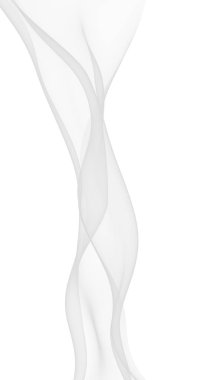 Beyaz soyut arka plan. Dalgalanan beyaz eşarp. Rüzgâr gibi esiyor. 3B illüstrasyon