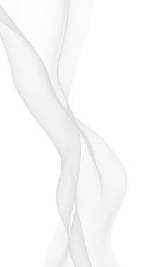 Beyaz soyut arka plan. Dalgalanan beyaz eşarp. Rüzgâr gibi esiyor. 3B illüstrasyon