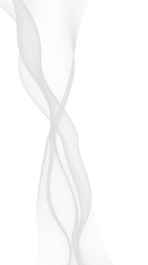 Beyaz soyut arka plan. Dalgalanan beyaz eşarp. Rüzgâr gibi esiyor. 3B illüstrasyon