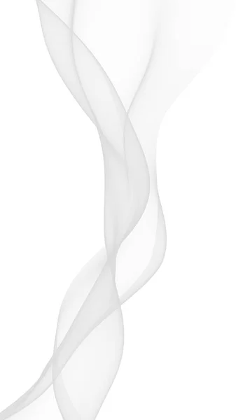 Weißer abstrakter Hintergrund. Flatternder weißer Schal. Winken auf windweißem Fubric. 3D-Illustration — Stockfoto