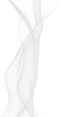 Beyaz soyut arka plan. Dalgalanan beyaz eşarp. Rüzgâr gibi esiyor. 3B illüstrasyon