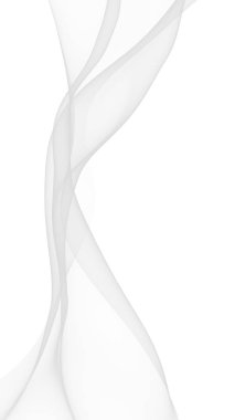 Beyaz soyut arka plan. Dalgalanan beyaz eşarp. Rüzgâr gibi esiyor. 3B illüstrasyon