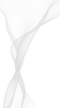 Beyaz soyut arka plan. Dalgalanan beyaz eşarp. Rüzgâr gibi esiyor. 3B illüstrasyon