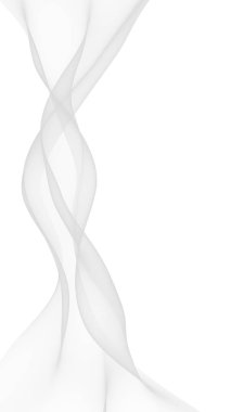 Beyaz soyut arka plan. Dalgalanan beyaz eşarp. Rüzgâr gibi esiyor. 3B illüstrasyon