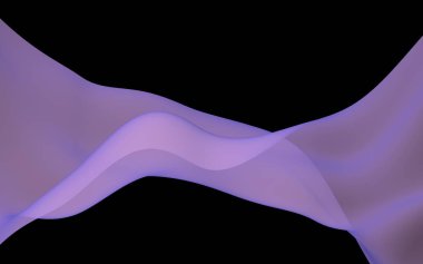 Soyut ışık kırmızı dalga. Koyu arka plan üzerinde parlak açık kırmızı şerit. Soyut kırmızı duman. Açık kırmızı atkı. Raster hava arka planı. 3d illüstrasyon