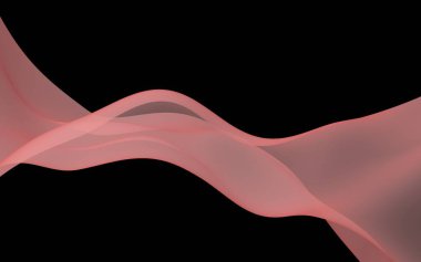 Yeşil renk atkı. Soyut yeşil dalga. Koyu arka plan üzerinde parlak yeşil şerit. Soyut yeşil renk duman. Raster hava arka planı. 3d illüstrasyon