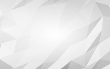 Beyaz soyut arka plan. Lowpoly arka planı. Buruşmuş kağıt. 3B illüstrasyon