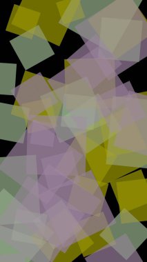 Koyu arkaplanda çok renkli yarı şeffaf altıgenler. Dikey görüntü yönlendirmesi. 3B illüstrasyon