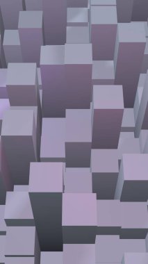 Soyut pembe gri zarif küp geometrik arka plan. Kaotik olarak gelişmiş dikdörtgen çubuklar. 3d Rendering, 3d illüstrasyon