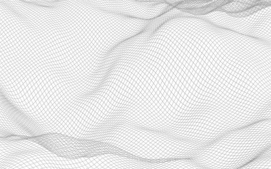 Beyaz arka planda soyut manzara. Siber uzay şebekesi. merhaba teknoloji ağı. 3d illüstrasyon