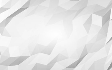 Beyaz soyut arka plan. Lowpoly arka planı. Buruşmuş kağıt. 3B illüstrasyon