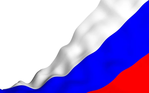 Waving flag of the Russian Federation. The National. State symbol of the Russia. 3D illustration — Stock Photo, Image