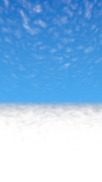 Голубой фон неба с белыми облаками. Кучевые белые облака в ясном голубом небе утром. 3D иллюстрация — стоковое фото
