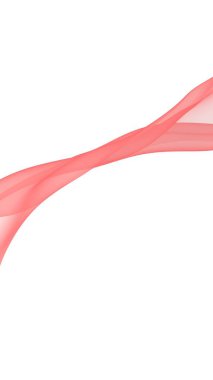 Soyut dalga. Eşarp. Beyaz arka planda parlak kurdele. Soyut duman. Raster hava desteği. Dikey görüntü yönlendirmesi. 3B illüstrasyon