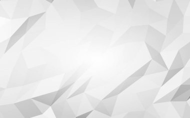 Beyaz soyut arka plan. Lowpoly arka planı. Buruşmuş kağıt. 3B illüstrasyon