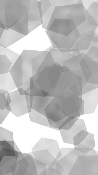 Mehrfarbige transluzente Sechsecke auf weißem Hintergrund. Vertikale Bildorientierung. 3D-Illustration — Stockfoto