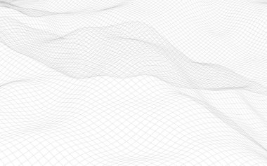 Beyaz arka planda soyut manzara. Siber uzay şebekesi. merhaba teknoloji ağı. 3d teknoloji illüstrasyon. 3d illüstrasyon