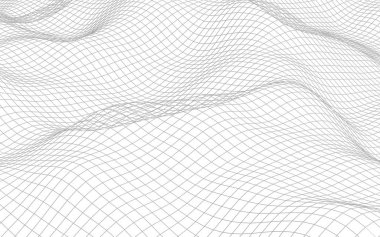 Beyaz arka planda soyut manzara. Siber uzay şebekesi. merhaba teknoloji ağı. 3d illüstrasyon